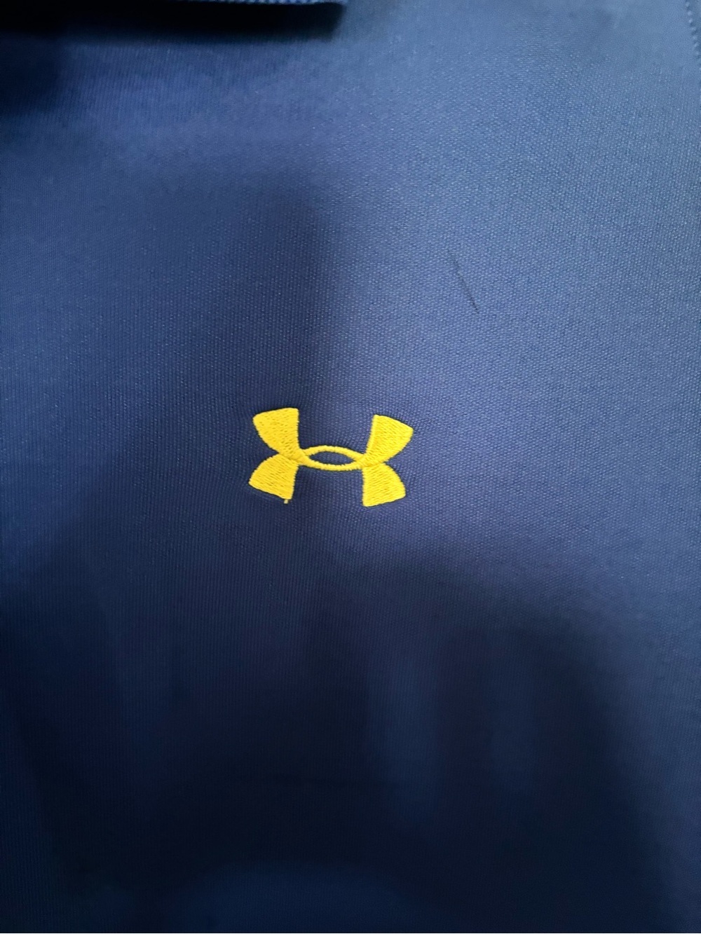 Under Armour Men’s Royal Blue with Yellow Accent Polo - Picture 7 of 7